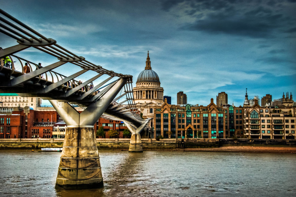 St Pauls from Millenium Bridge