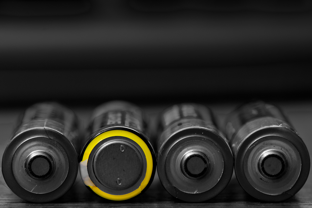 Spent - Black and White photograph with a splash of colour!