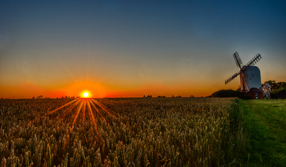 Aythorp Roding Windmill Sunset