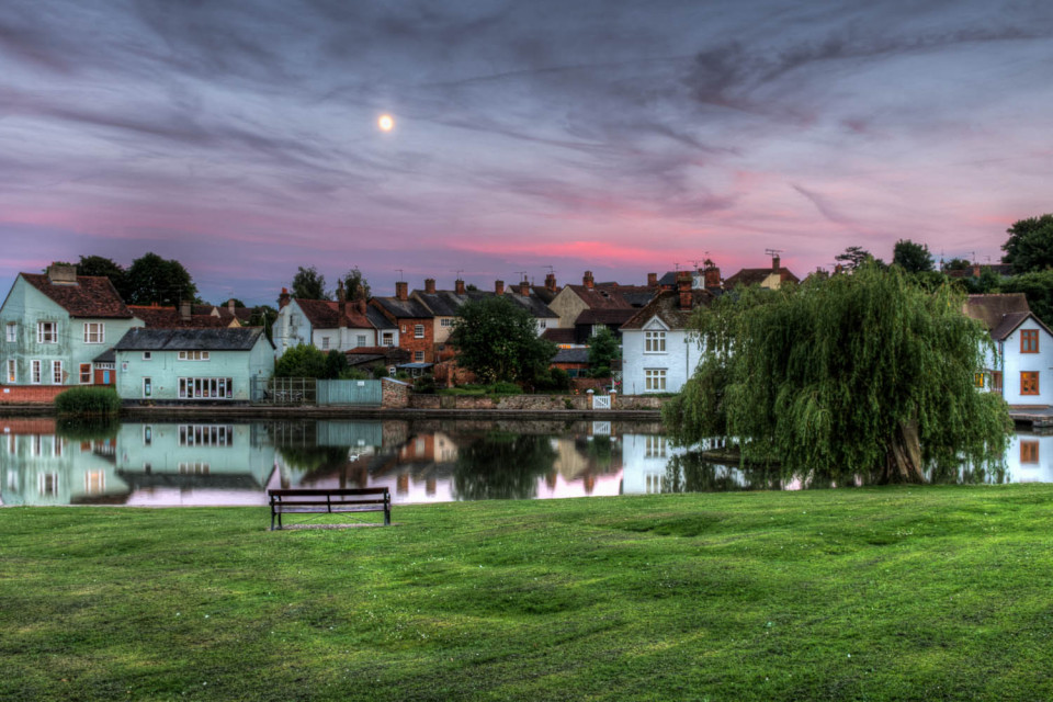 Great Dunmow Moonrise/Sunset