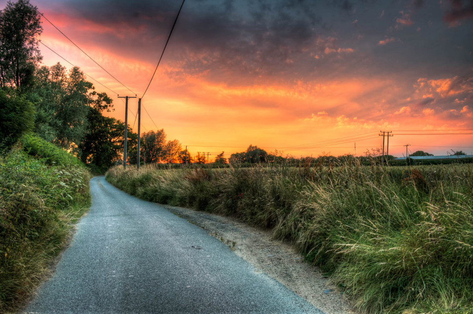 Bigods Lane Sunset