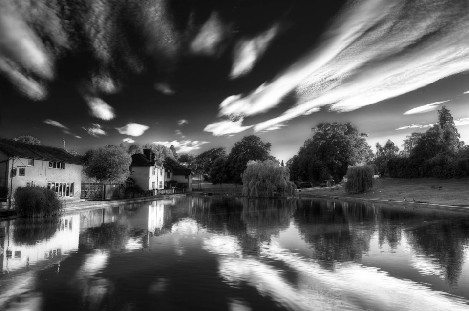 Doctors Pond in Black and White