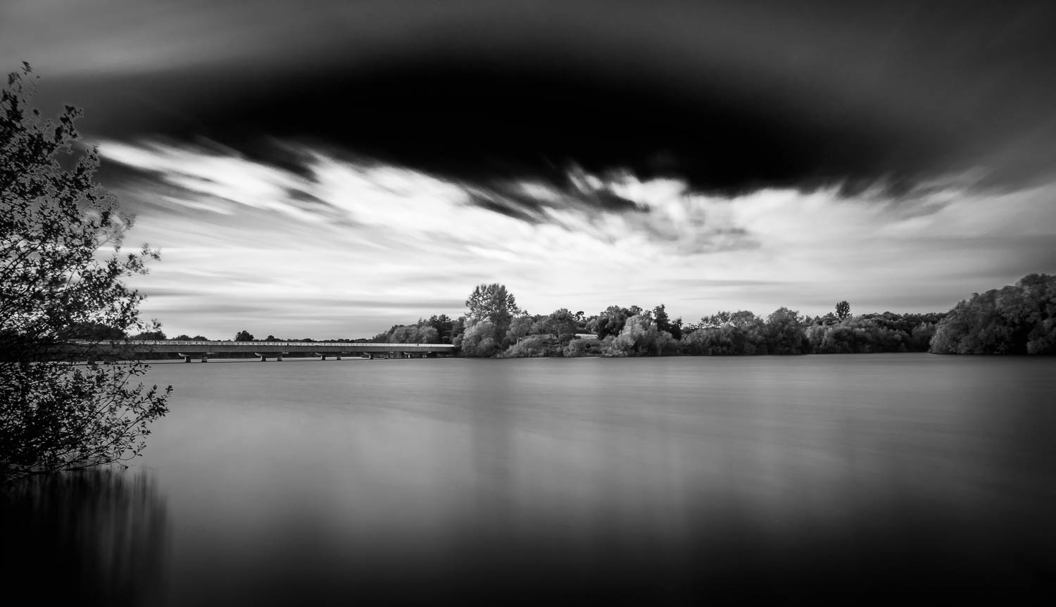 Alton Water at Lemons Hill - Black and White