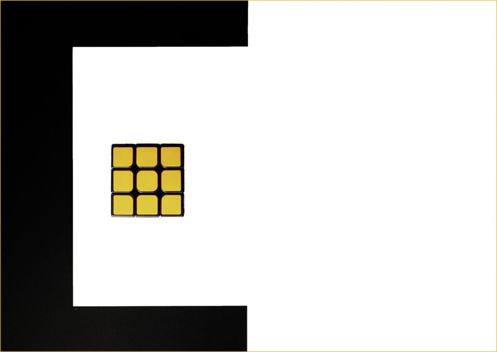 Yellow side of the Rubik's cube