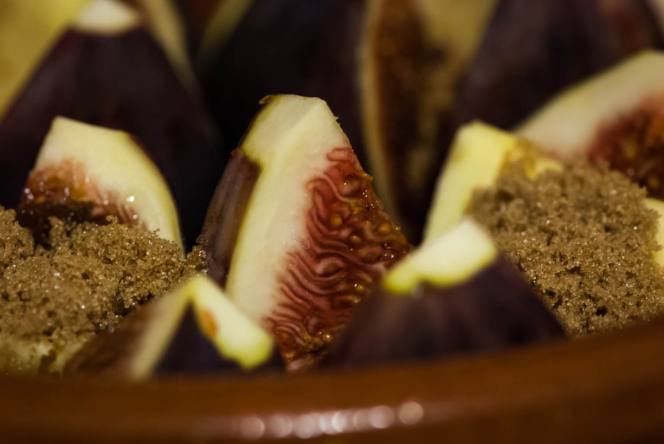 Figs going into the oven