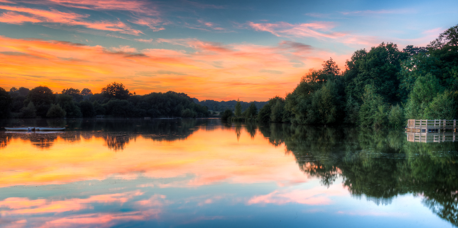 Hatfield Forest Lake at Sunset