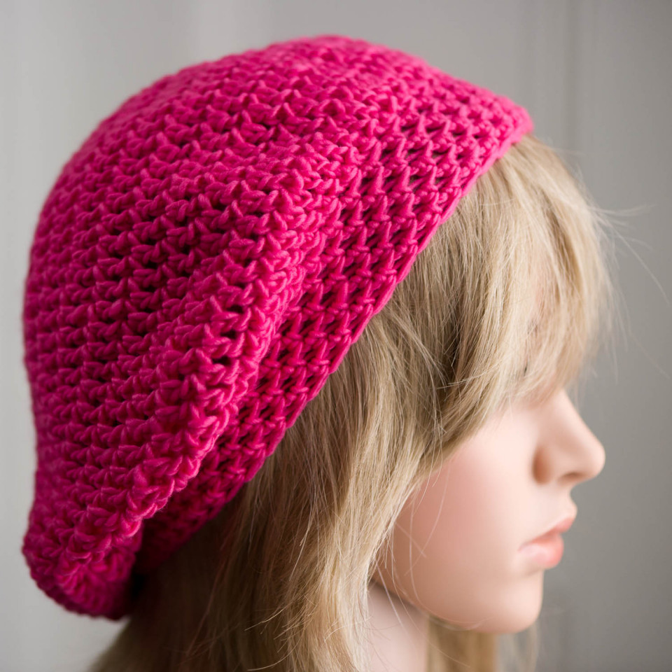 Pink Knitted Beret
