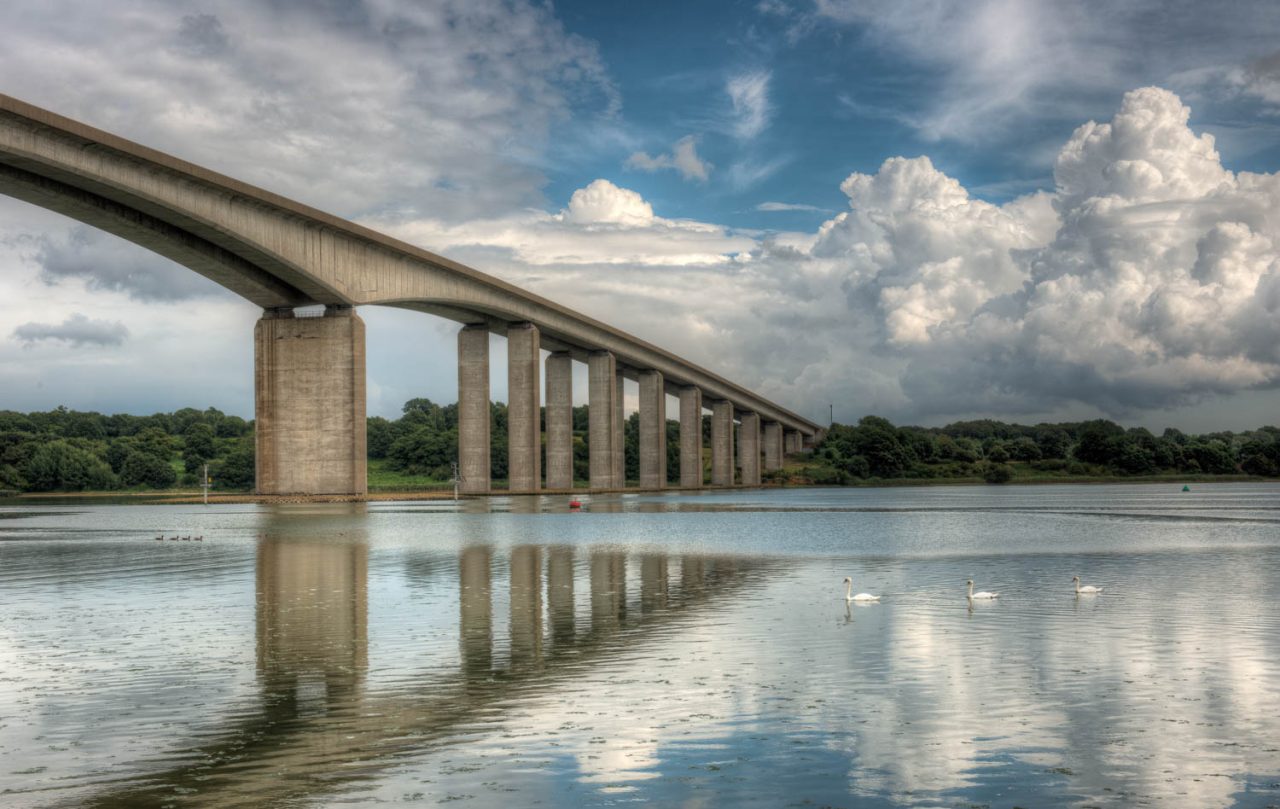 Heavy Traffic under the Orwell Bridge
