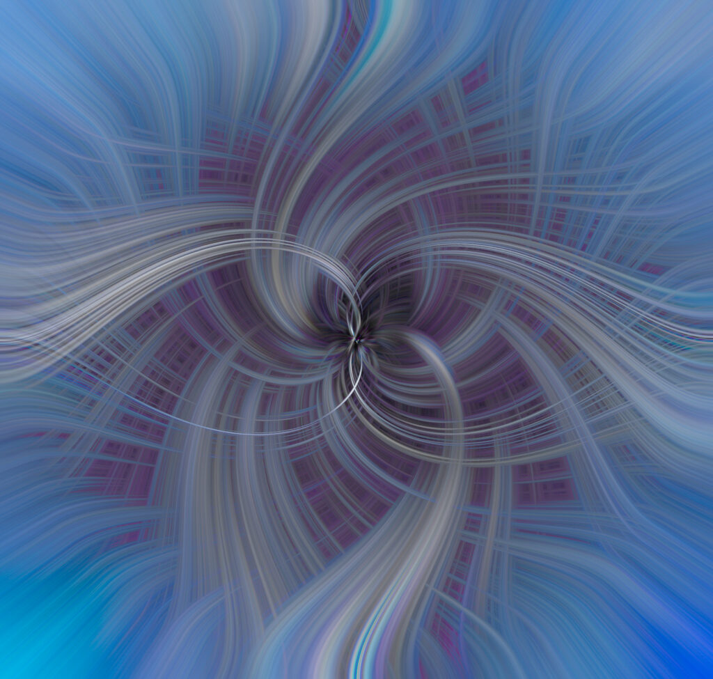 Glass of Water Twirled with colour enhanced