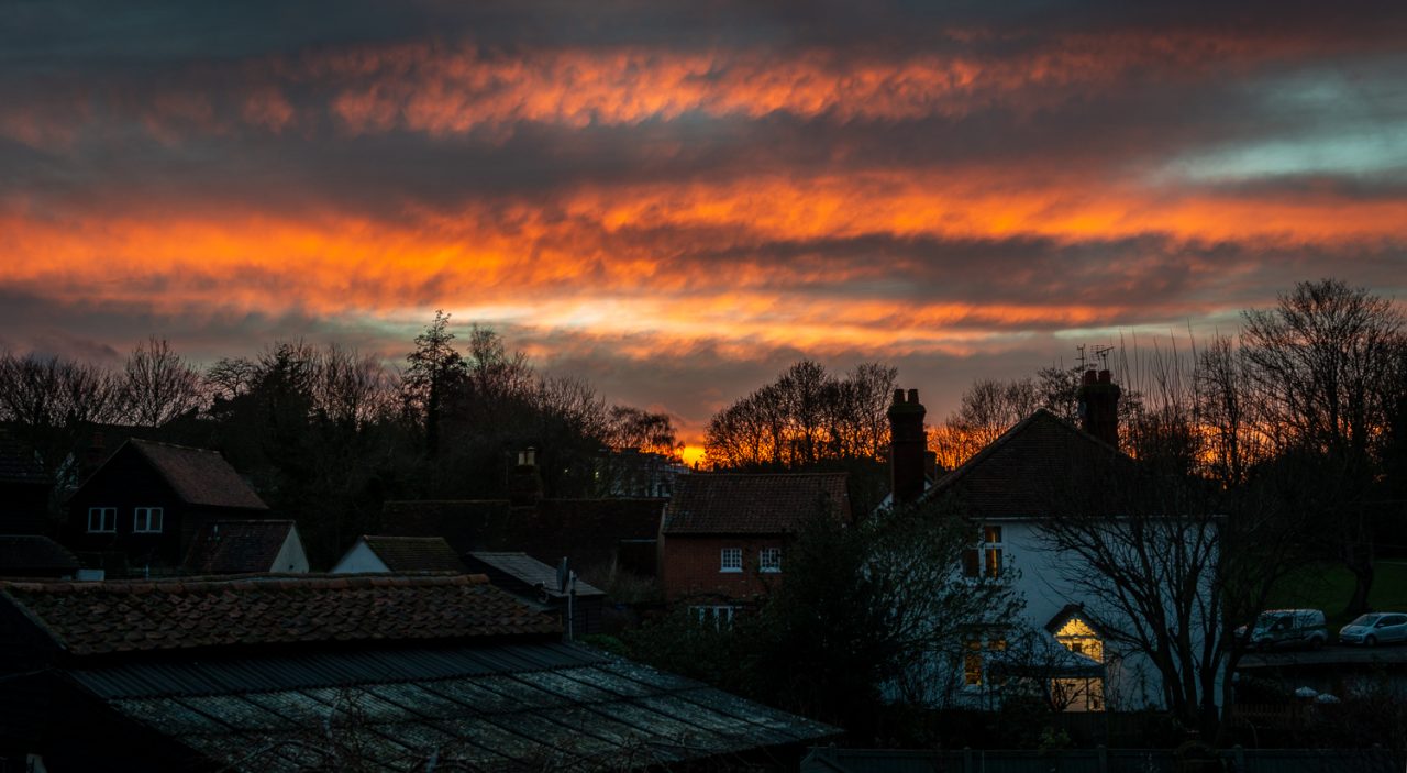 Sunset over Great Dunmow