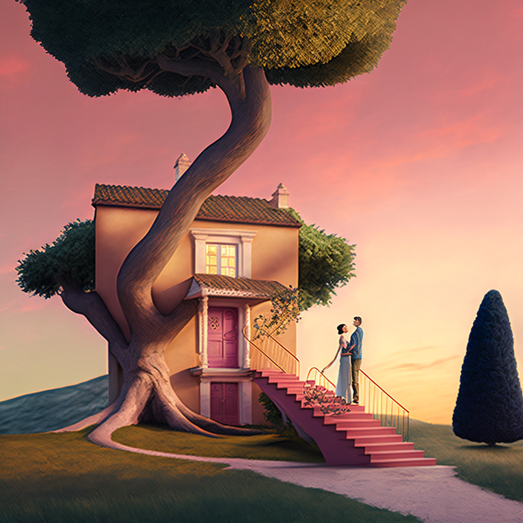 The Tree House Collection made in MidJourney AI