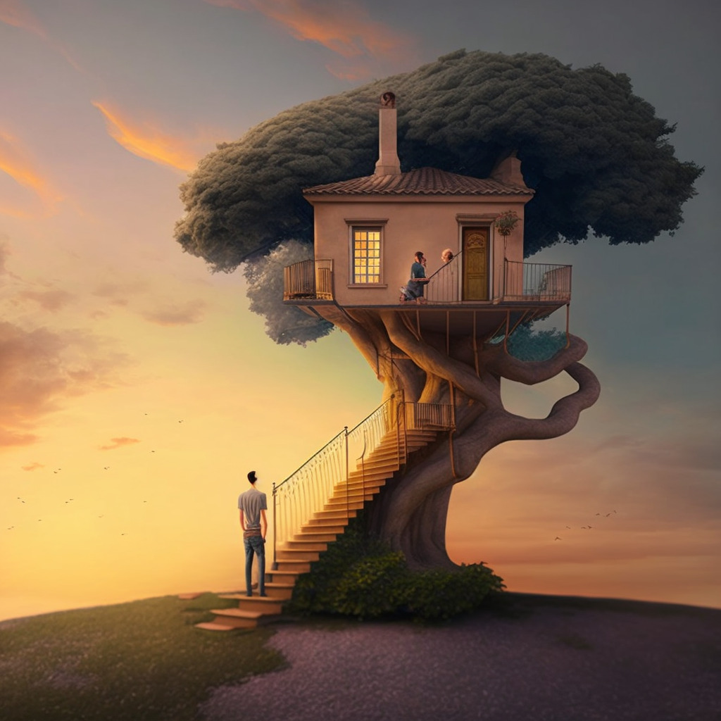 The Tree House Collection made in MidJourney AI