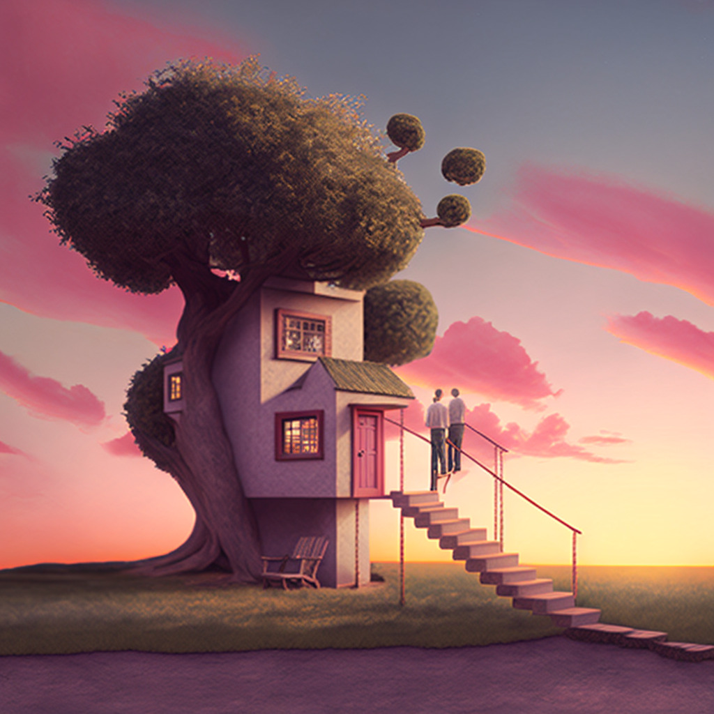 The Tree House Collection made in MidJourney AI
