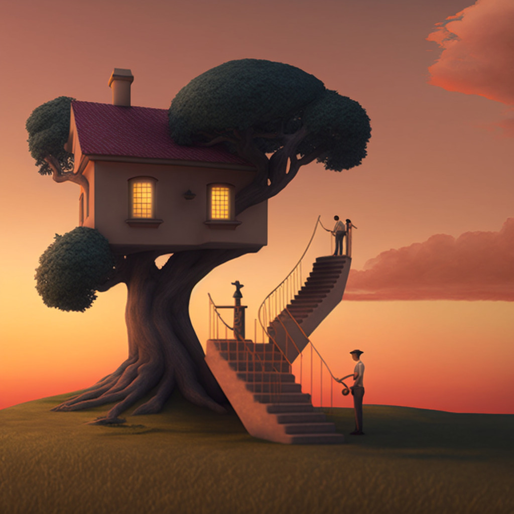 The Tree House Collection made in MidJourney AI