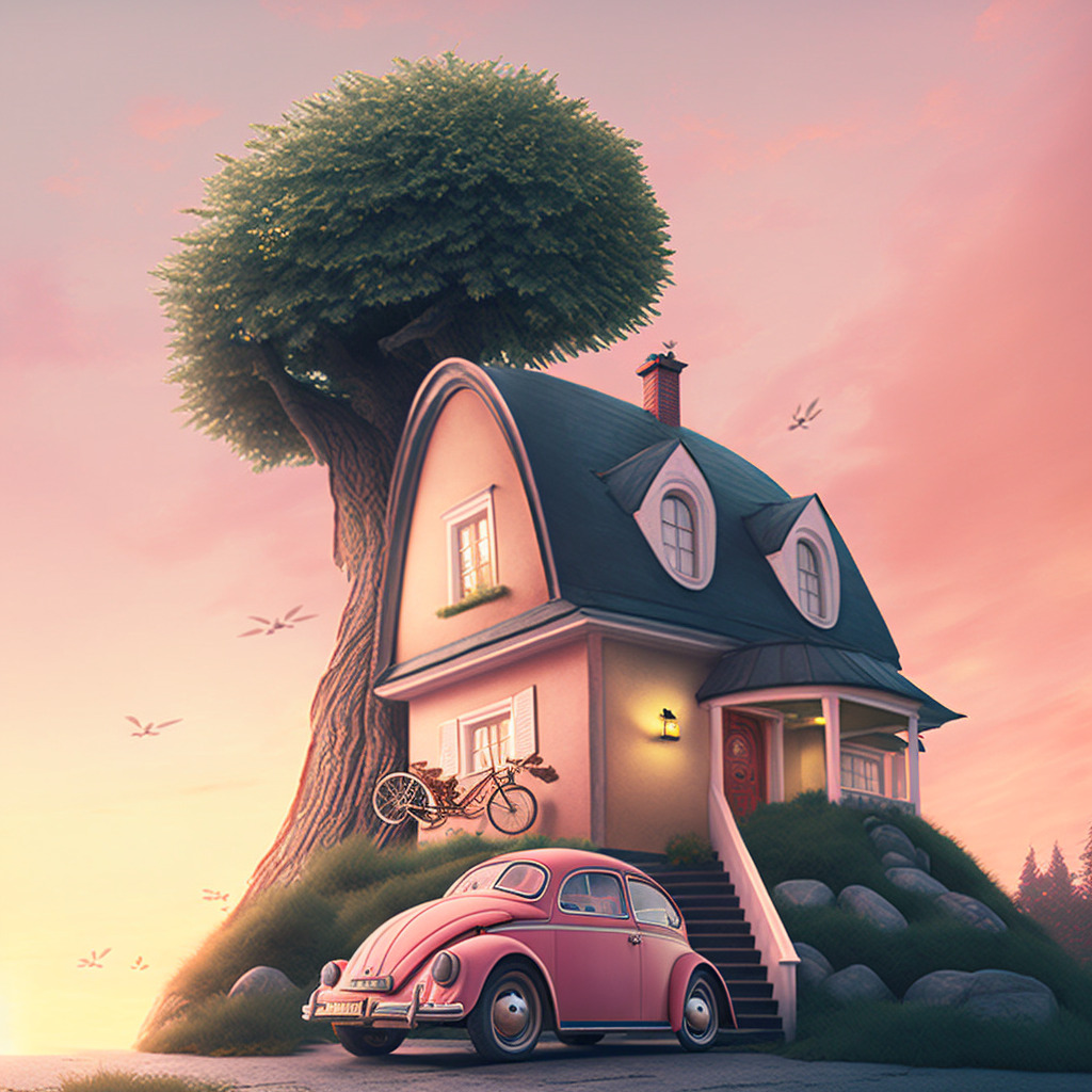 The Tree House Collection made in MidJourney AI