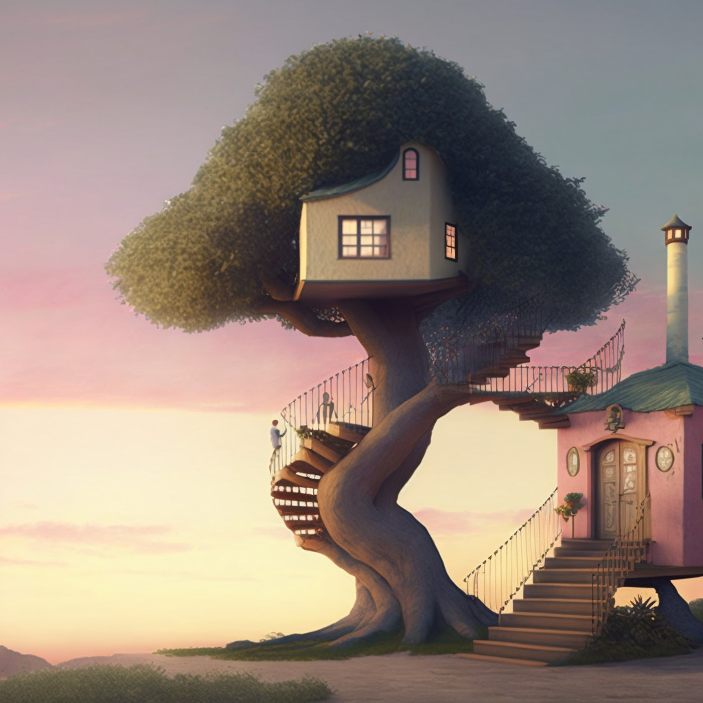 The Tree House Collection made in MidJourney AI