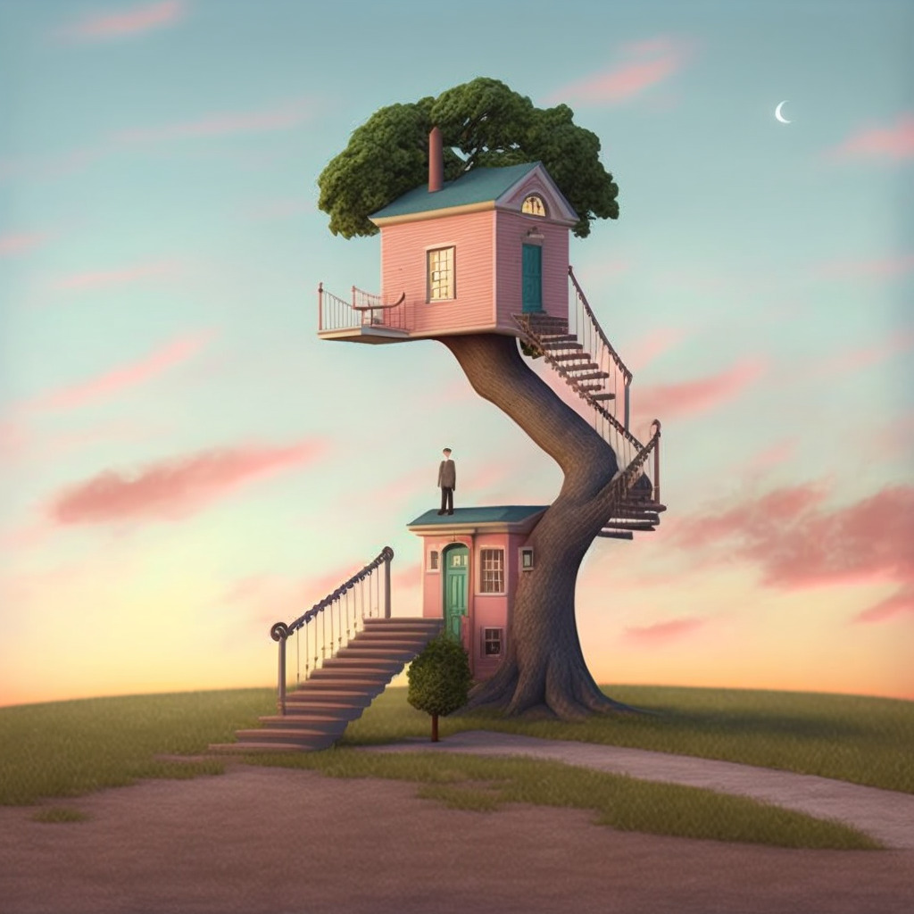 The Tree House Collection made in MidJourney AI