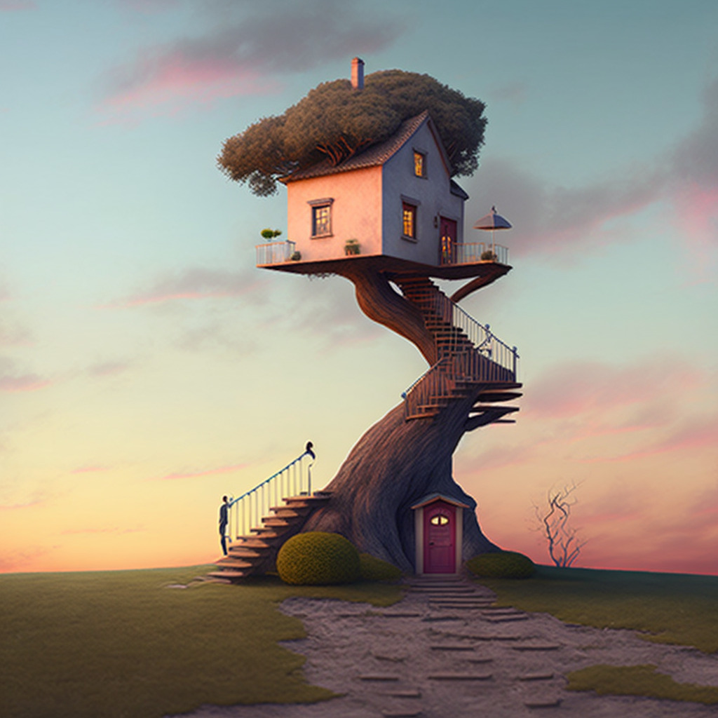 The Tree House Collection made in MidJourney AI