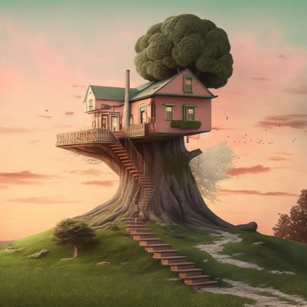 The Tree House Collection made in MidJourney AI