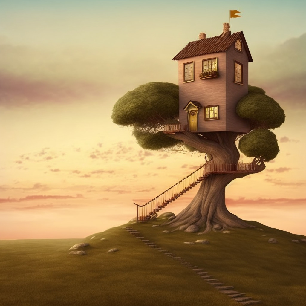The Tree House Collection made in MidJourney AI