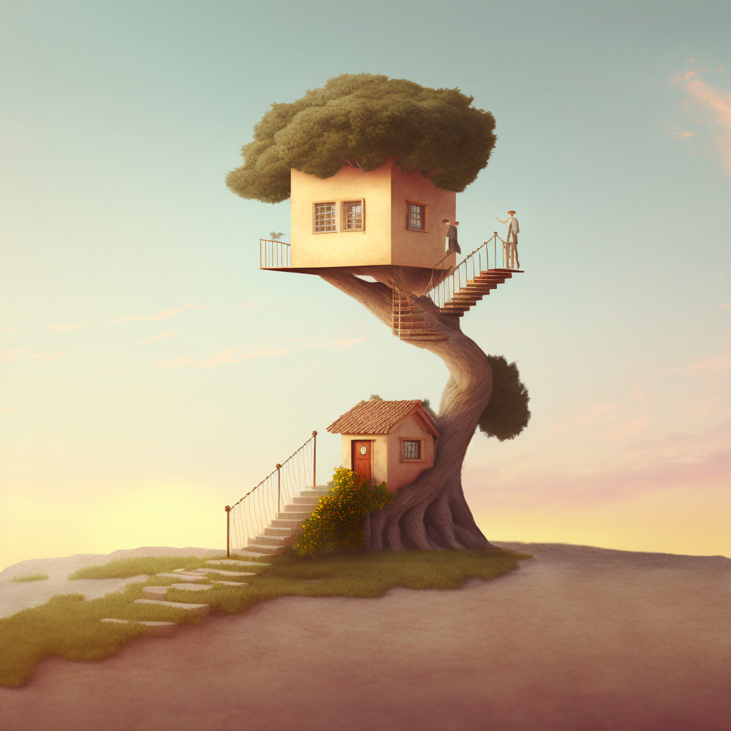 The Tree House Collection made in MidJourney AI