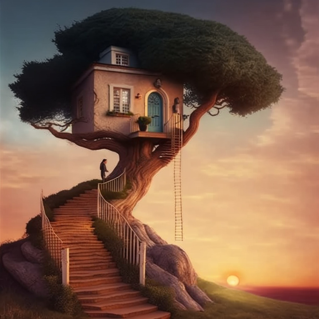 The Tree House Collection made in MidJourney AI