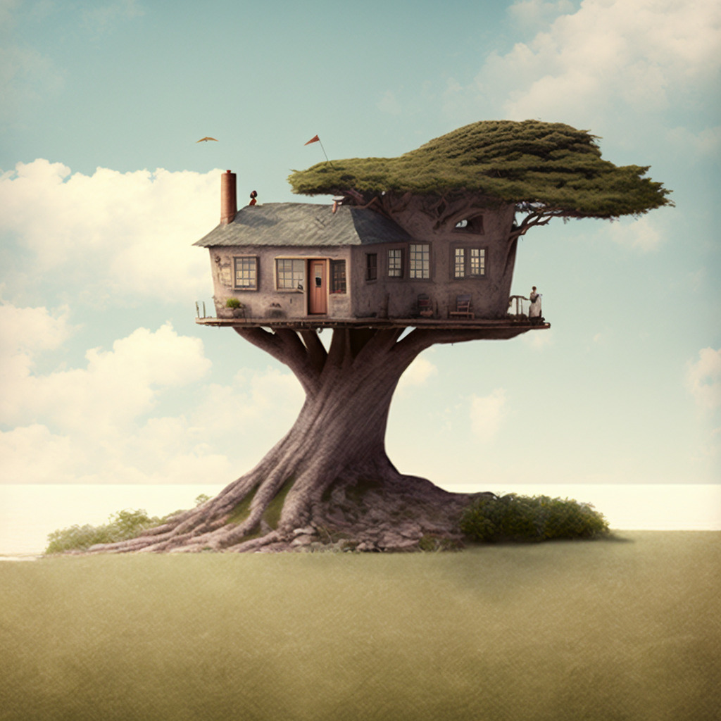 The Tree House Collection made in MidJourney AI