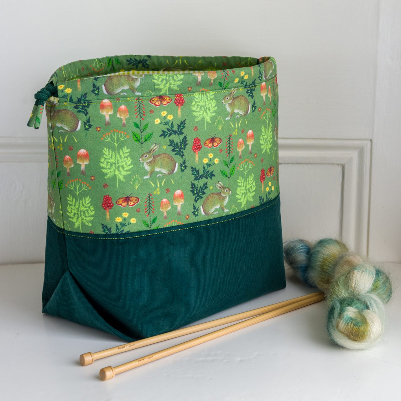 A Green Knitting Bag